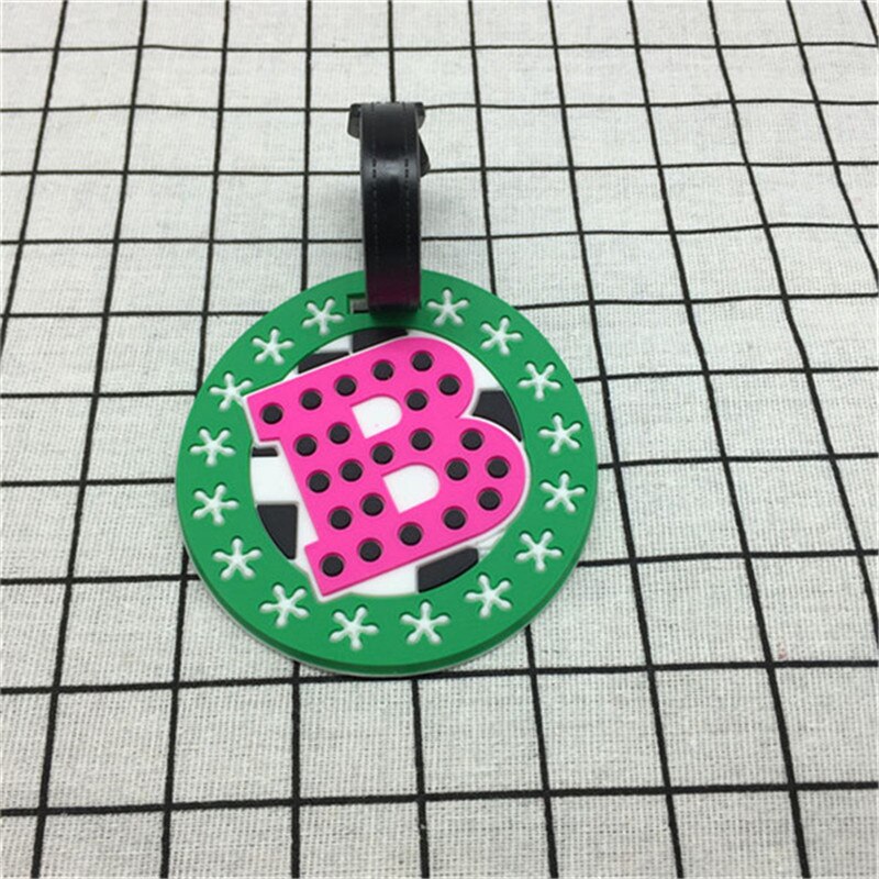 Carta creativa accesorios de viaje Etiqueta de equipaje de dibujos animados de Gel de sílice maleta ID dirección titular de equipaje de embarque etiquetas portátiles Labe: 13