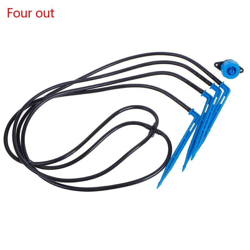 1Pc Greenhouse 2/4 Way Arrow Dripper Garden Agriculture Micro Irrigation System 50cm Emitter Curved Arrow Dripper: four out