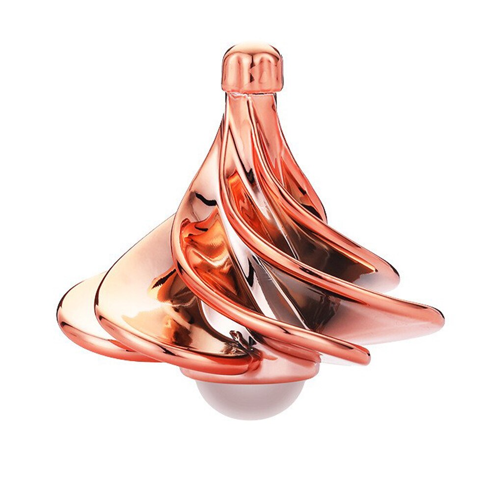 Pneumatische Kreisel Schreibtisch Dekompression Spielzeug Pädagogisches Bunte Wind-gesteuert Metall Große Genaue Splitter Kreisel Weihnachten: Rose Gold