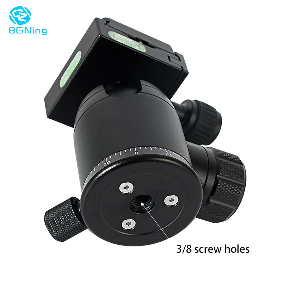 Soporte de trípode panorámico de rotación de 360 grados BGNing 36mm con pinza de teléfono móvil de placa QR para cámara DSLR carga máxima 10kg