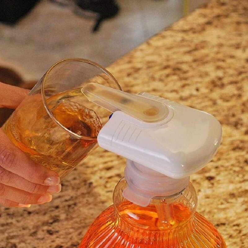 Dispensador De Agua con grifo mágico, bebidas y leche eléctrico automático para Dispensador De Agua, herramientas para jarras De cocina: White 2PCS OPP Bag