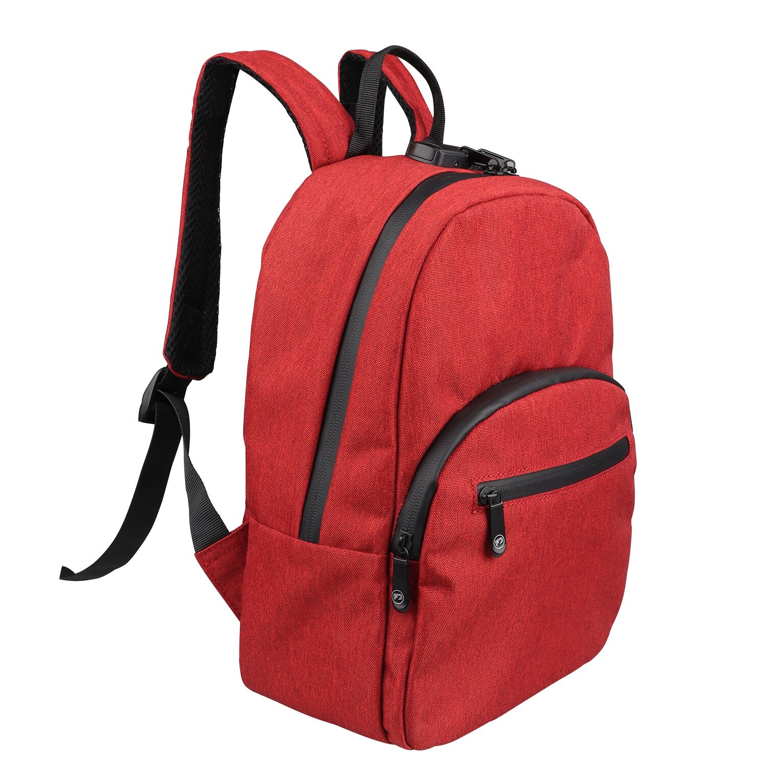 FIREDOG-Mini mochila a prueba de olores con cerradura para hombre y mujer, bolsa de almacenamiento de viaje, a prueba de olores: Red