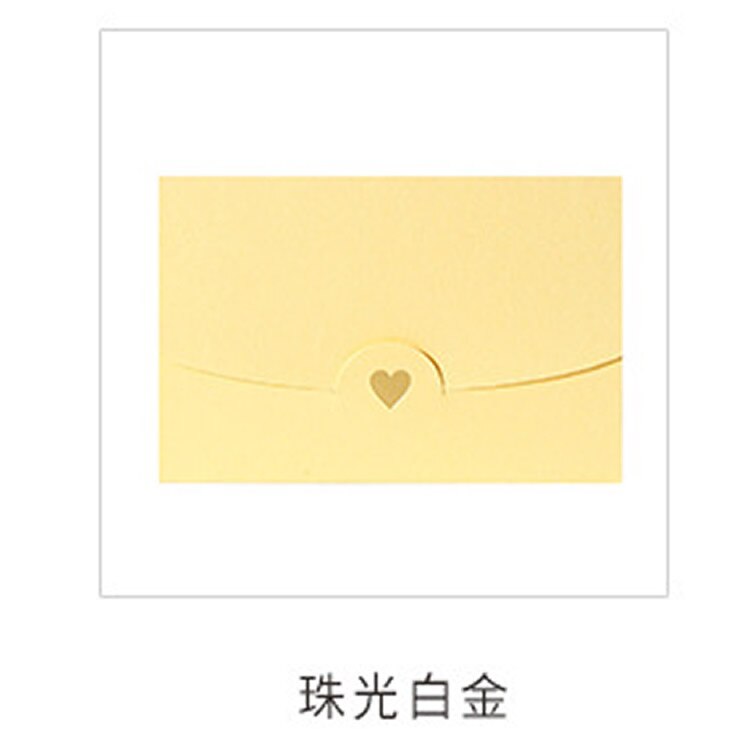 Mini enveloppe vintage et vierge avec perles colorées pour mariage, 40 pièces, invitation, amour, papier, enveloppe dorée de 11 couleurs: XiaoBaiJin