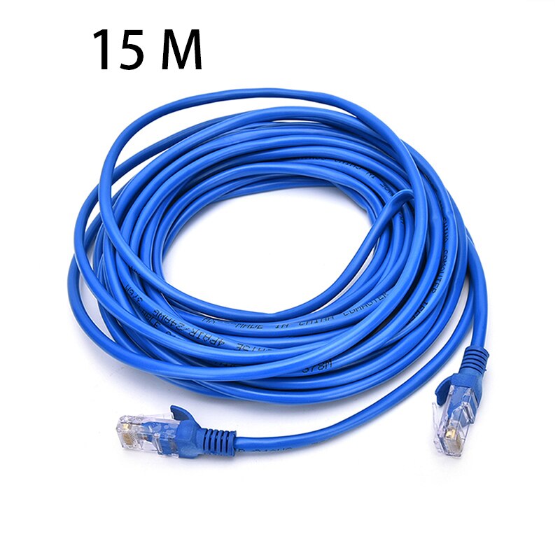 Blauw Ethernet Internet Lan CAT5e Netwerk Kabel Voor Computer Modem Router: 15 M