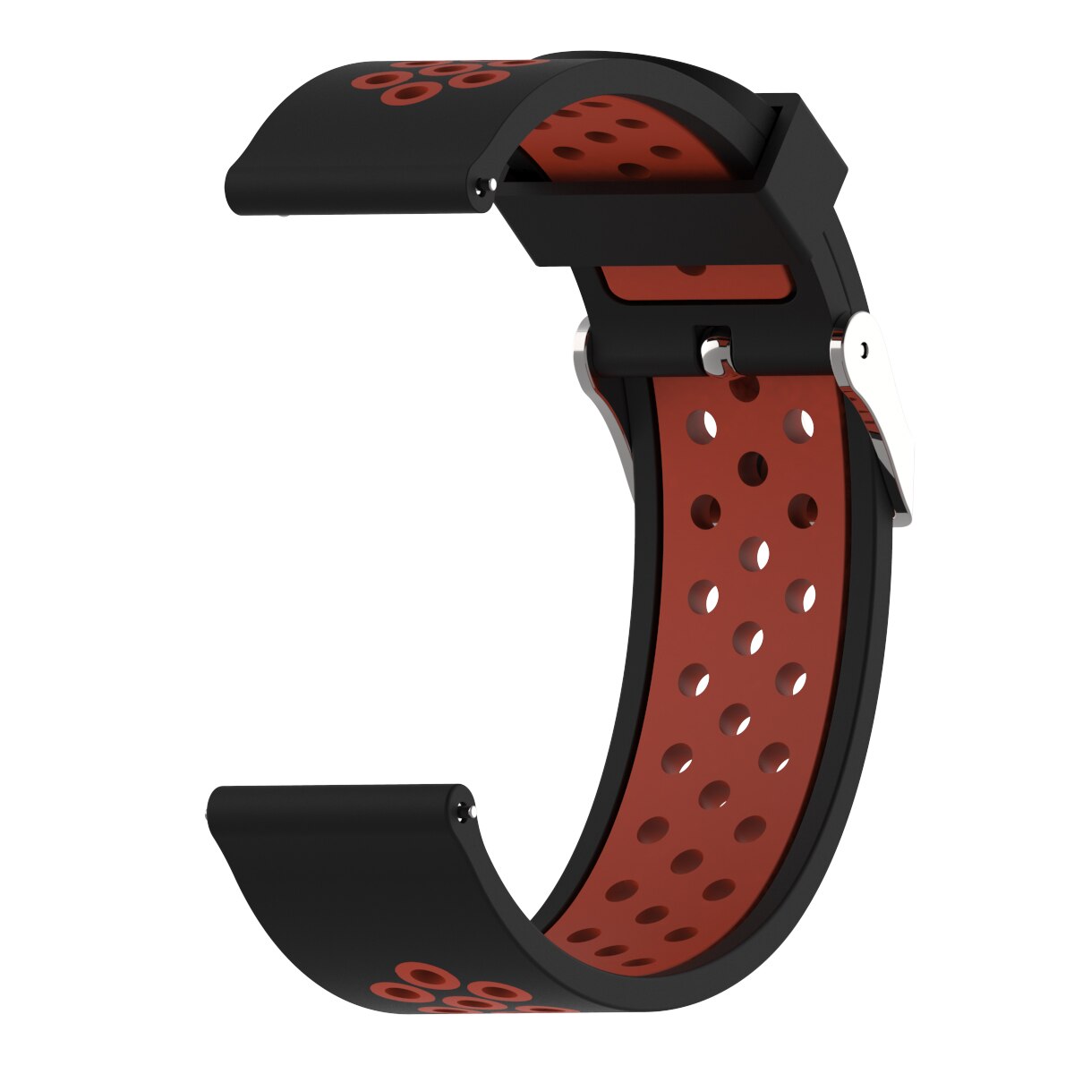 22mm Replacement Sport Silicone Watch Strap for Xiaomi Huami Amazfit Stratos 3 2/2s band bracelet wrist band watch accessories: Black red