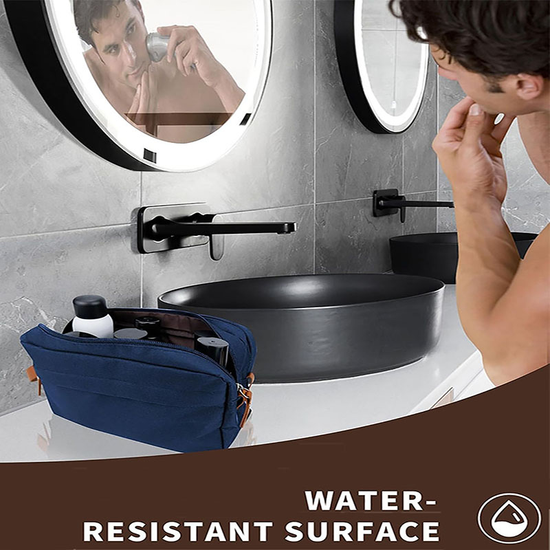 Een effen kleur dubbellaagse toilettas voor zakenreizen met grote capaciteit, draagbaar met handheld waterdicht met compartimenten