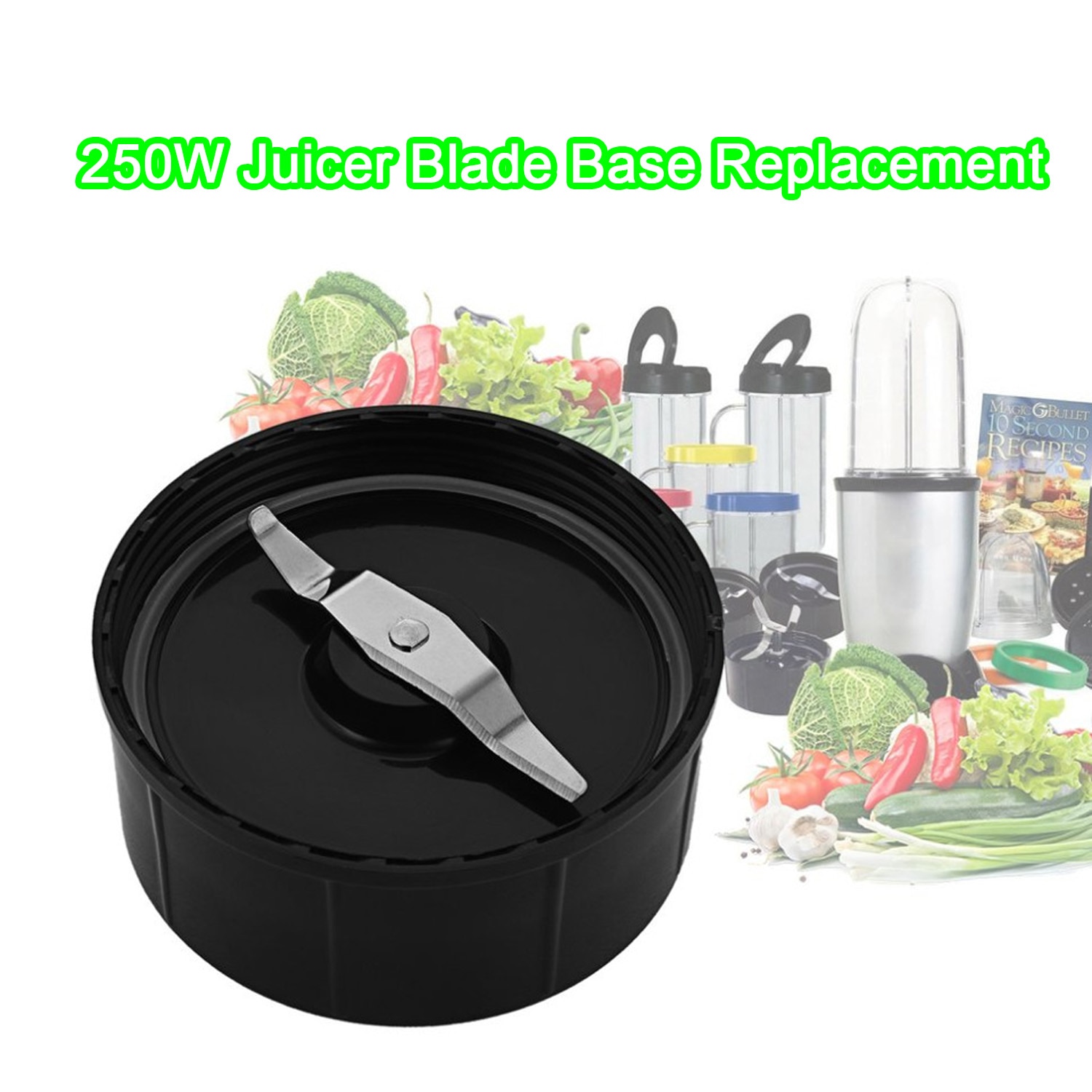 Behogar Sharp Stainless Steel Flat Blade Replacement Parts Accessories for Magic Bullet 250W Blender