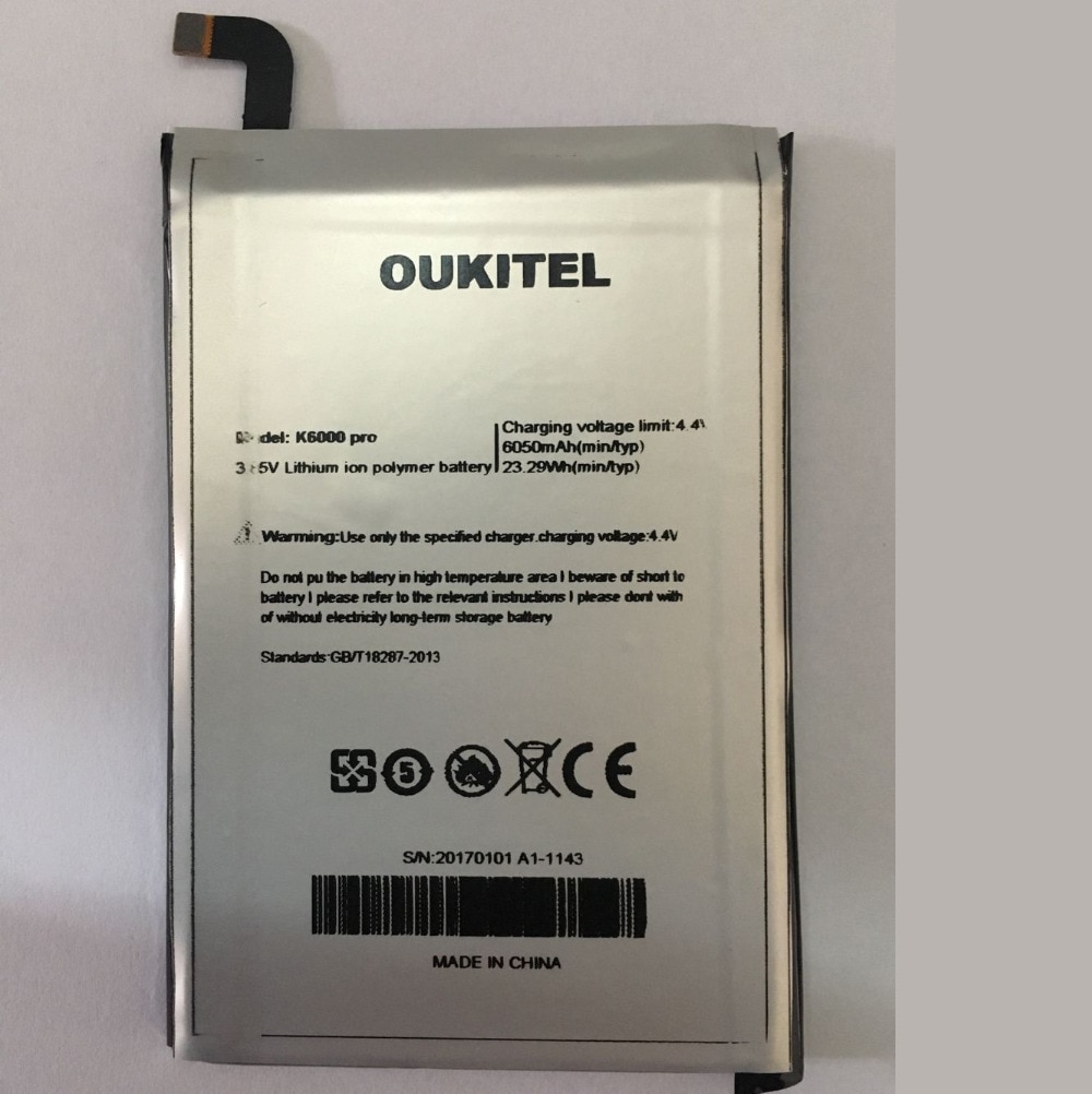 Oukitel K6000 Pro Batterij Vervangen Originele Grote Capaciteit 6000 mAh Back Up Batterijen Voor Oukitel K6000 Pro In voorraad