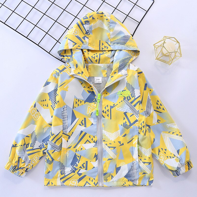 Boy's thin coat spring and autumn children's clothing 2022 windbreaker middle-aged children's tops jackets 4-12 years old