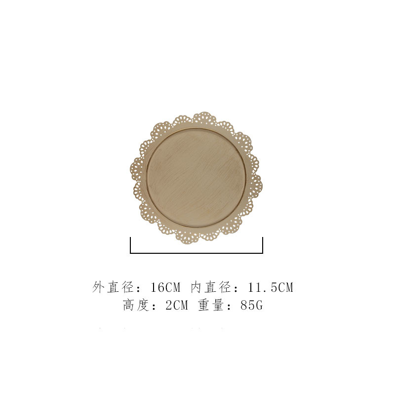 Household champagne gold desserts display shelf geometric shelf tray room type cake shelf: Gold Tray 16cm