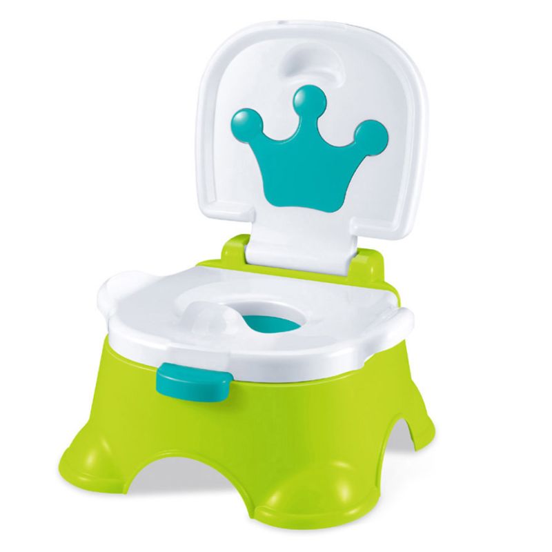 Childrens Boys Girls Toilet Seat Cute Cartoon Crown Multifunction Training Learning Potty with Footstool Infants Kids Foldable O: B