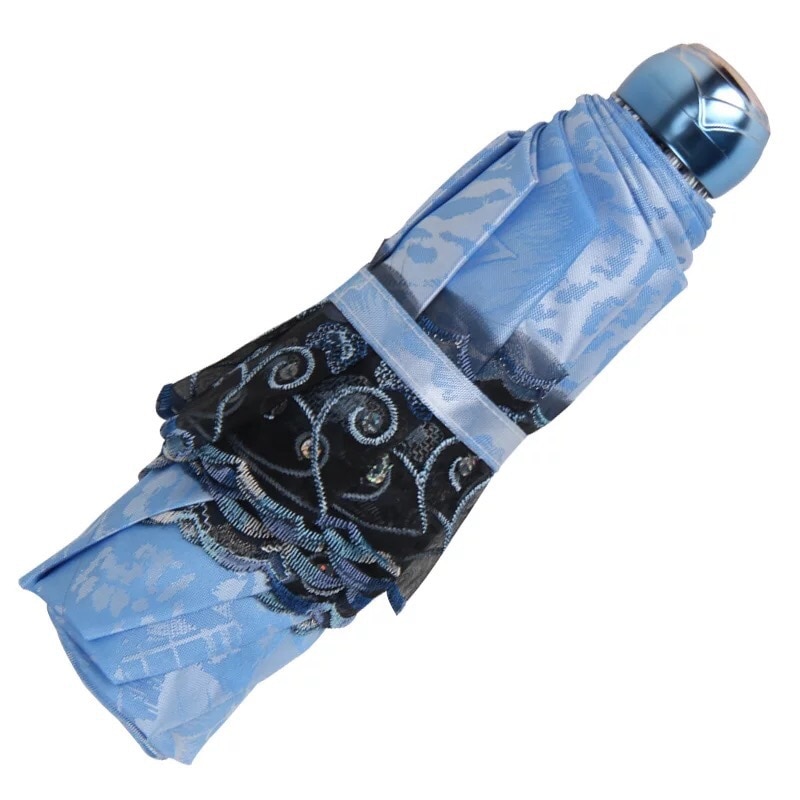 Brand Lace Umbrella Rain Women Folding Flower Portable Clear Umbrellas Double Girl Parasol Female Chinese