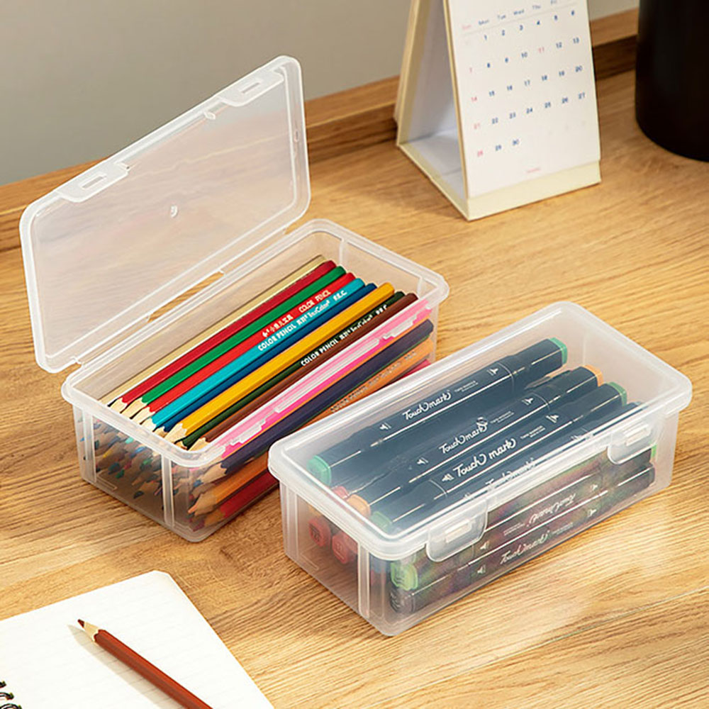 Lagerung Organizer Kasten Bleistift fallen Große Kapazität Kunststoff Bleistift Kasten Bleistift fallen Schule Liefert Schüler Klar Büro Liefert