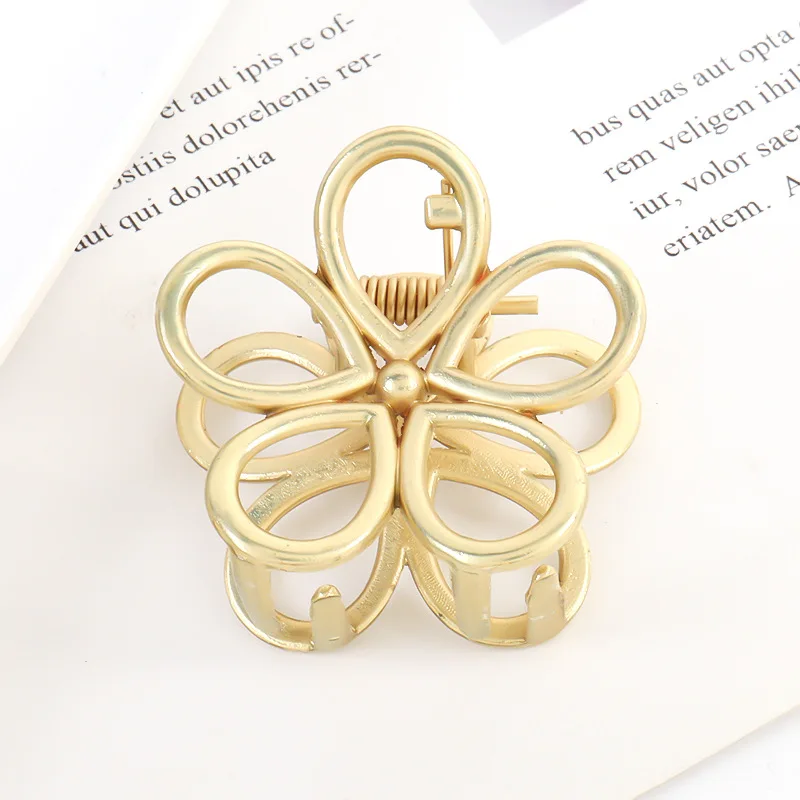 1 pieza de tocado de garra de pelo geométrico salvaje Simple a la para mujeres y niñas, pinza de pelo de Metal de cangrejo, accesorios de garra, tocado