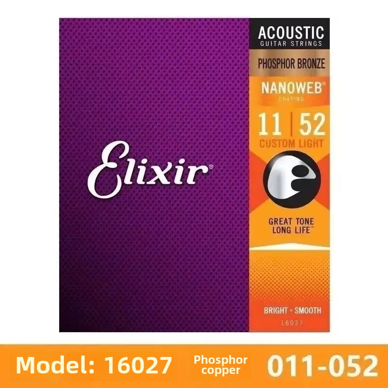Guitar Strings Illices Bronze Phosphate Strings Electric Guitar Strings 12052 12002 Wooden Guitar Strings 16052 027: Yellow