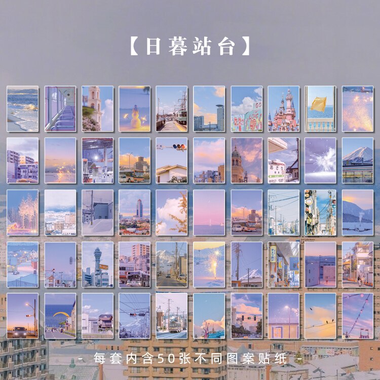 50 pcs Stickers aesthetic Scrapbooking material Stickers for notebooks Stick labels custom sticker hand made accessories: 3