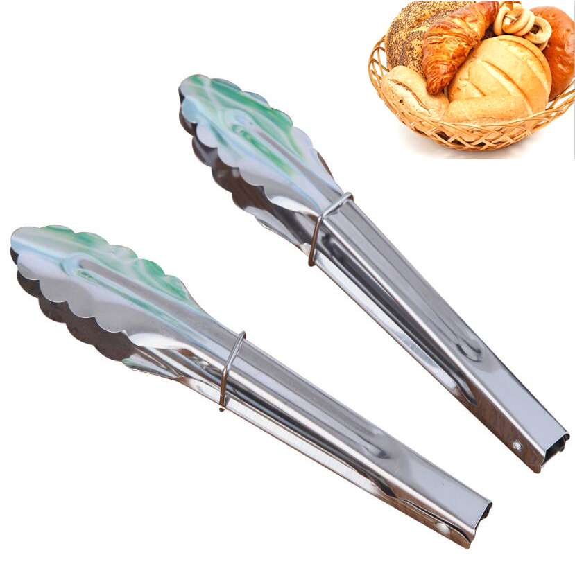 Pinzas de acero inoxidable para ensalada, para servir comida utensilio de cocina, pinzas para barbacoa, utensilios para ensaladas, accesorios de cocina