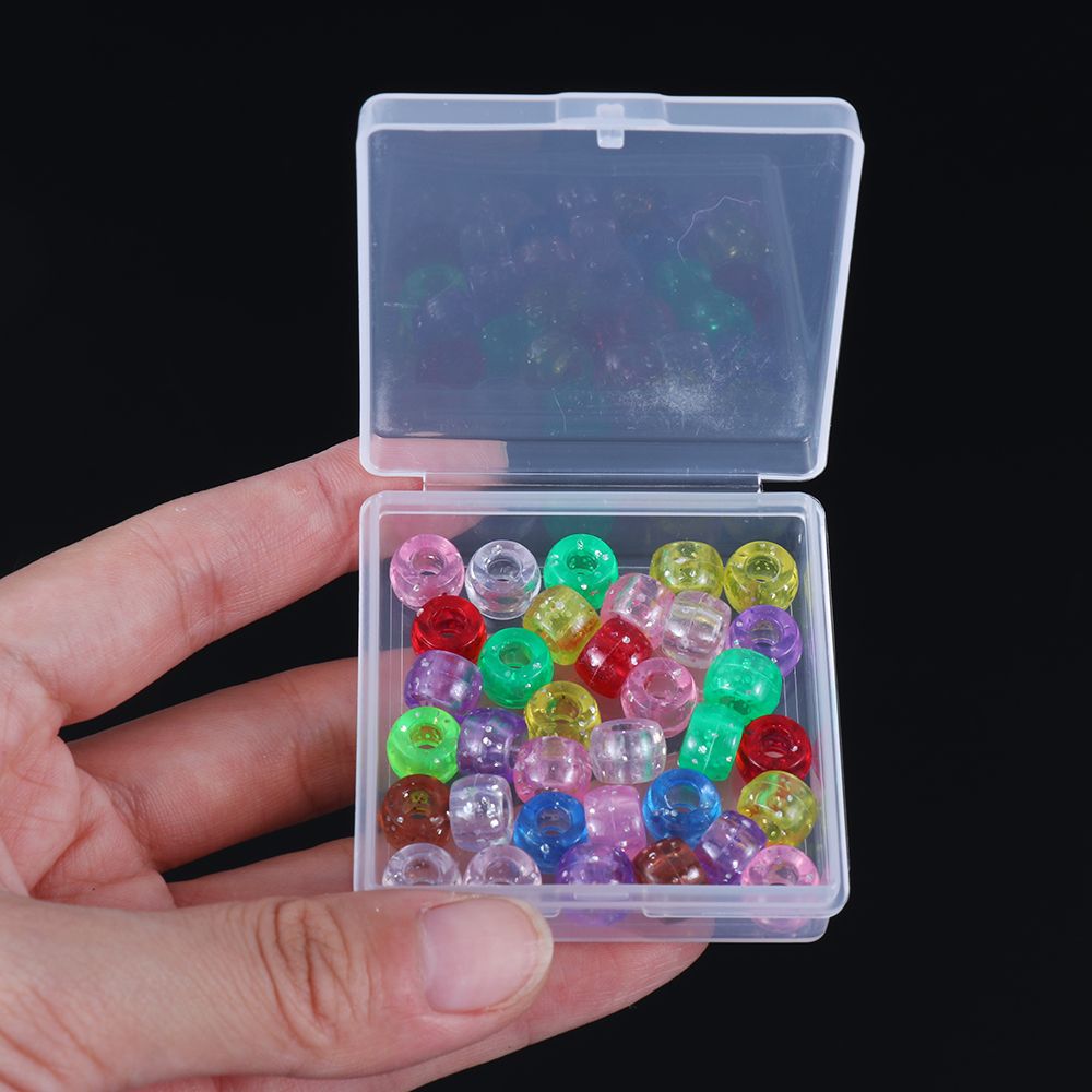 1Pcs Square Transparent Plastic Box Small Storage Box Fishing gear Storage Screw Storage Box Beads Container