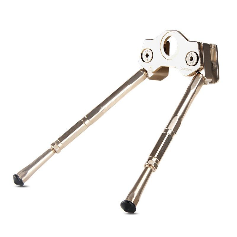 Adjustable Crank Stand Pedal Kickstand Mountain Road Bike Kickstand: silver