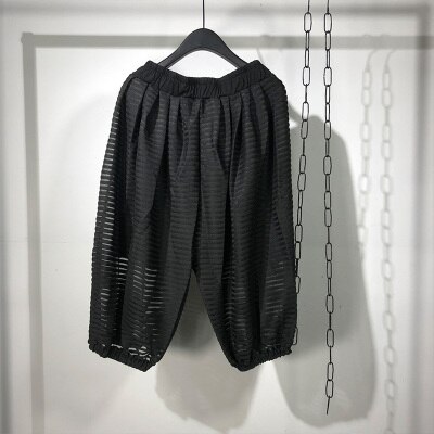 Original Man Summer Mesh Mesh loose in the pants dark dark trend trend brand perspective of Thin Harun Pants: XXL