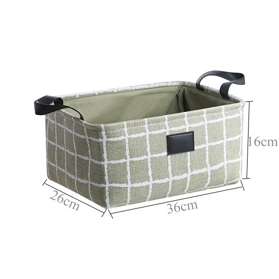 Folding Linen Fabric Storage Basket Bins Cube Containers For Toys Organizers Closet And Office Organizers: GN-2