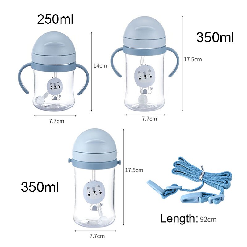 350ml Baby Feeding Cup with Straw Children Learn Feeding Drinking Bottle Kids Training Cup With Straw Taza De Bebe