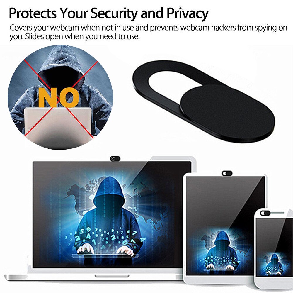 1/3PCS Webcam Cover Web Camera Privacy Blocker Computer Phone Ultra-Thin Black Sliding Webcam Covers