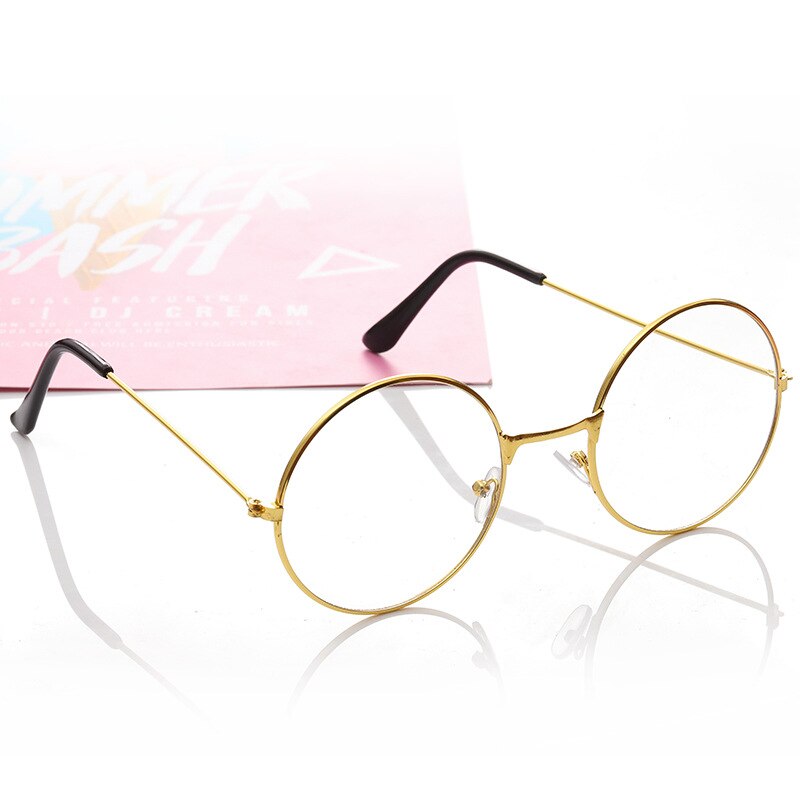 Japanese Harajuku JK round frame glasses frame: Gold