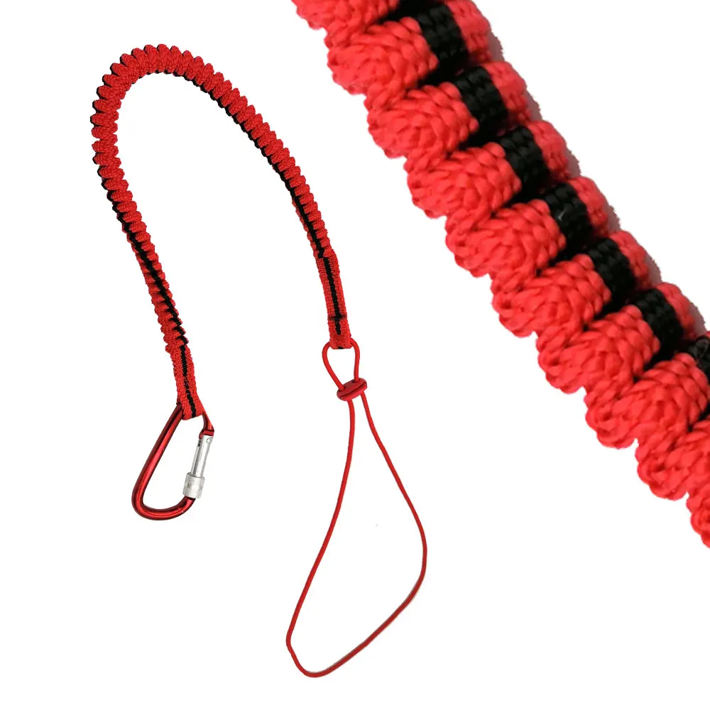 Veiligheidsbungee Tether Tool Lanyard met karabijnhaak 8kg capaciteit voor klimmen Werken