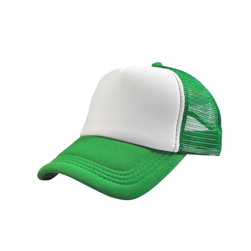 Gorra de malla para hombre y mujer, gorra deportiva para tenis al aire libre, gorra de malla para pesca, senderismo, Camping, Playa: Green and white