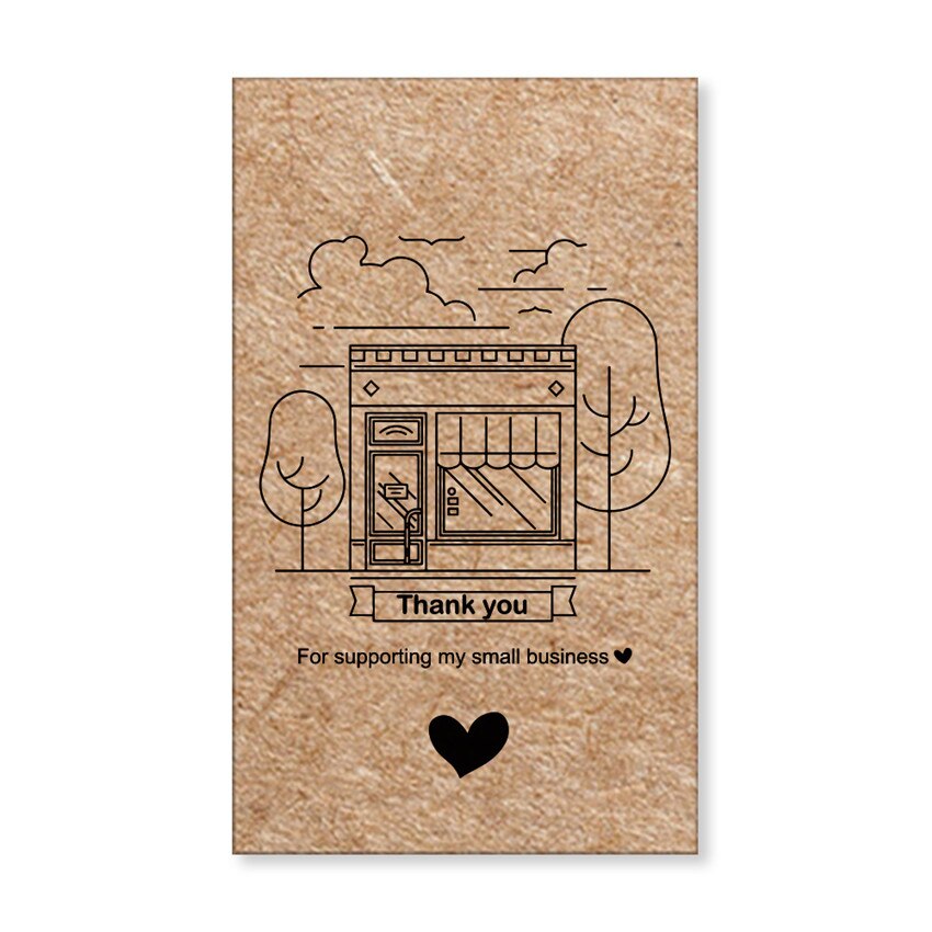30pcs Thank You Card Natural Kraft Paper Thank You For Your Order Labels Small Business Mailer Decor note cards: A5