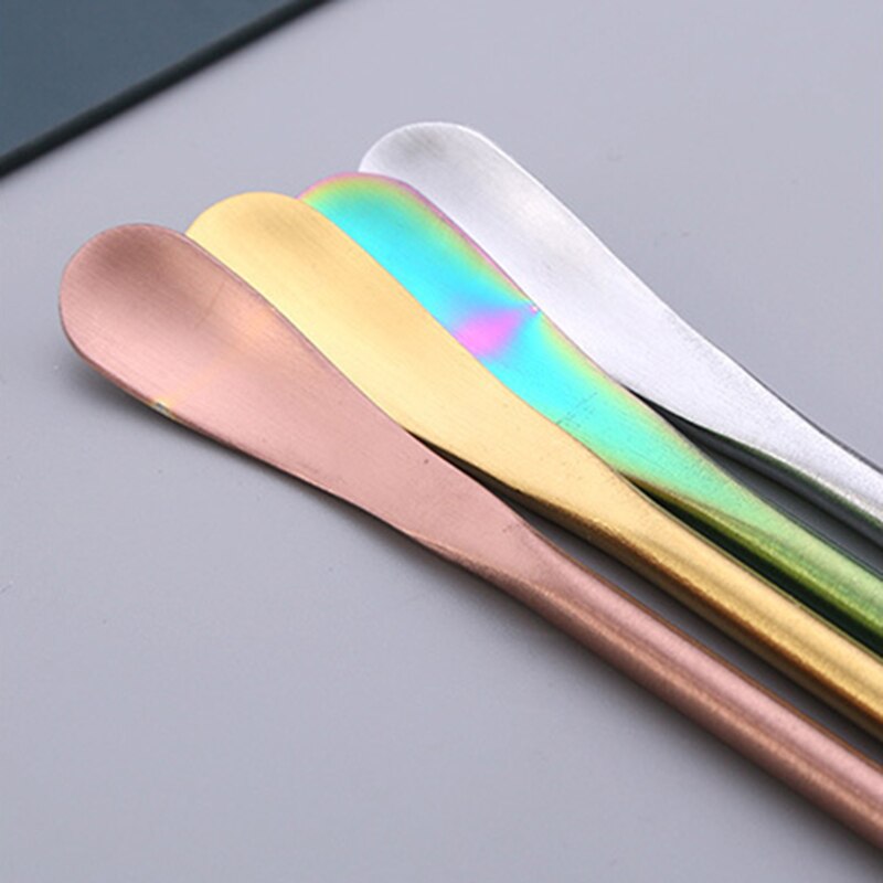 Newly Korean Style Long Handle Mixing Spoon 304 Stainless Steel Wine Coffee Stirring Spoon Stirring Rod TE889