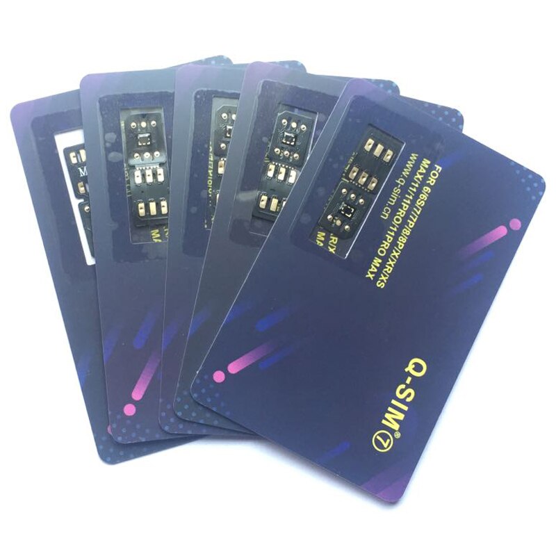 Support IOS13 Q-SIM 7 for iphone 6, 6 plus, 7, 7 plus, 8, 8 plus, X, MAX, IX XR, XS 5G LTE Dual Sim Card Adapter 5pc/lot