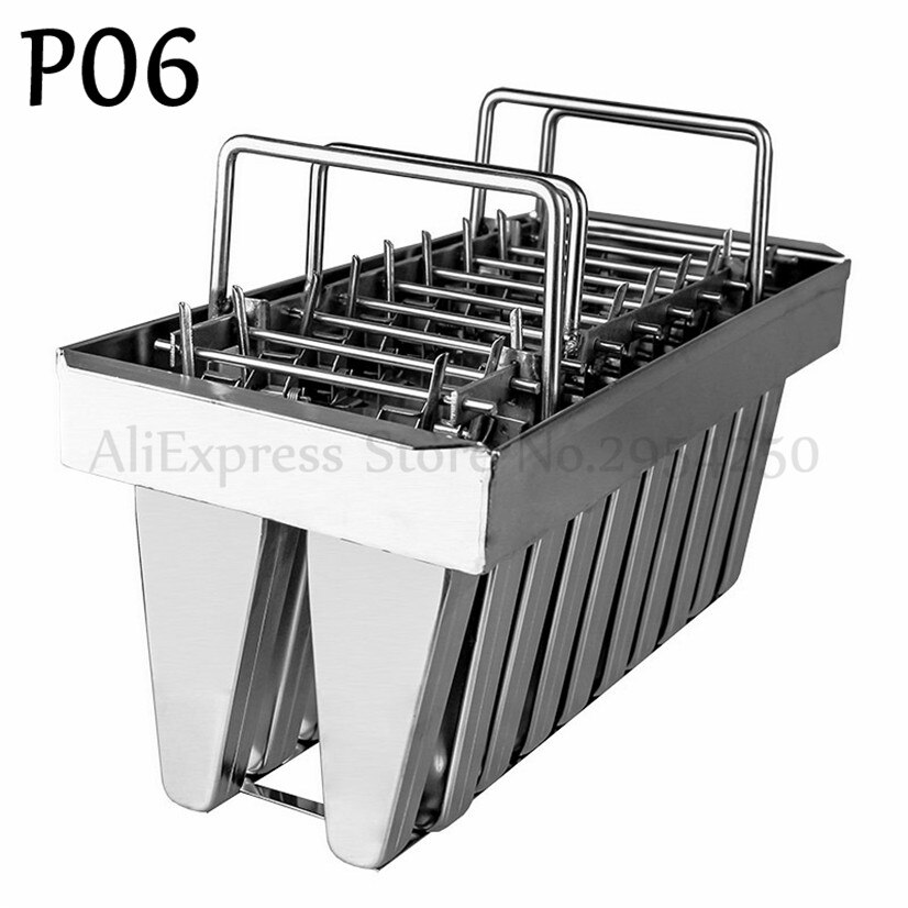 Stainless Steel Commercial DIY Popsicle Molds 20 Cells Ice Pop Mold Maker Accesorios Kitchen Ice Cream Bar Moulds 6 Options: P06