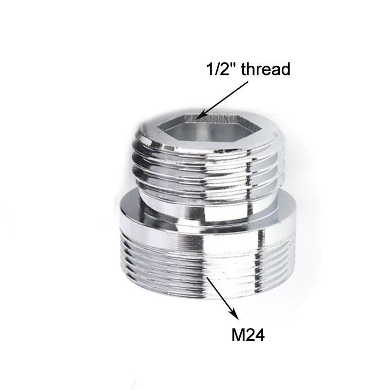 M20 M22 M24 Faucet Thread Adapter 1/2" Female Thread Shower Tap Adapter F20 F22 Kitchen Faucet Tap Connector Kitchen Accessories: WHITE