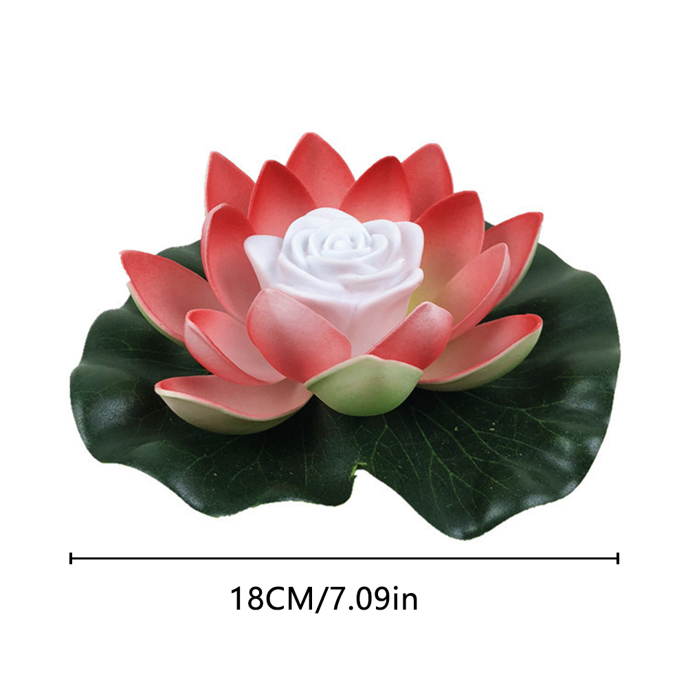 LED wasserdicht schwimmende Lotus Licht batterie betrieben künstliche Lilie Blume Nacht lampe Teich Pool Garten Fisch Tank Wasser dekor