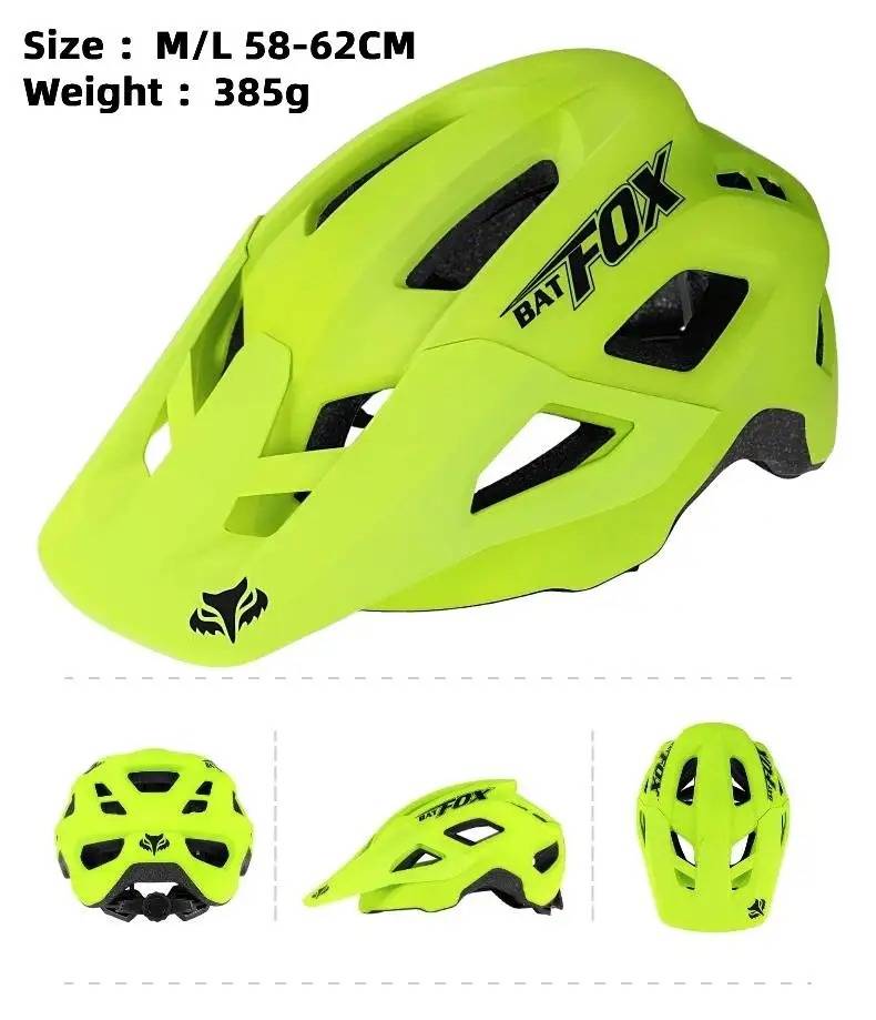 BATFOX Mountain Bike MTB Helmet Cycling Downhill Bicycle Road Ultralight Breathable Men Women Integrally-molded Casco Ciclismo: Blue