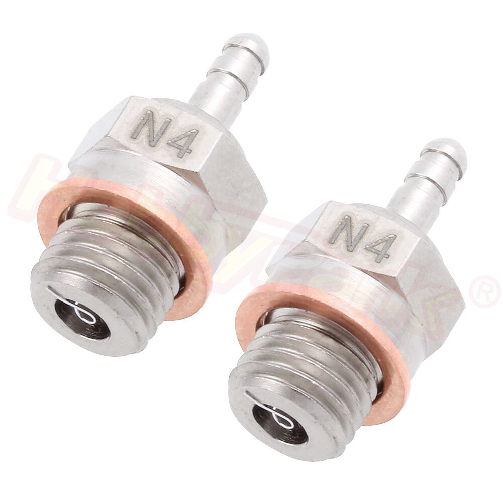 Bujía incandescente N3 N4 para coche de control remoto, partes de motor Nitro HSP 70117, para coche de radiocontrol, Redcat, Himoto, Traxxas, Hpi OS, 2 uds.