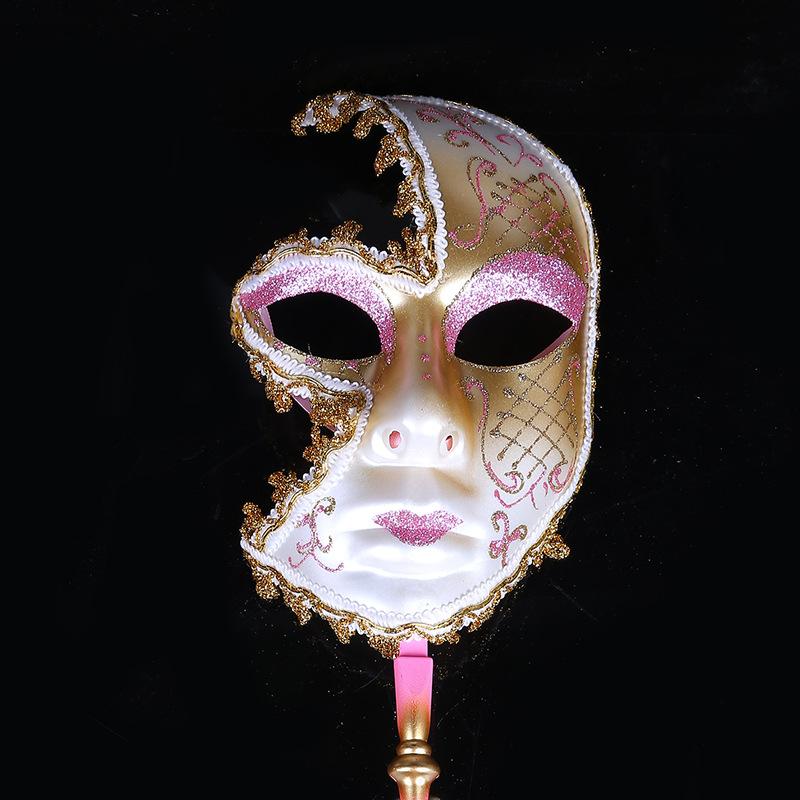 Máscara de festa feminina moderna com lantejoulas, ouro, rosa, máscara de máscaras, natal, dia das bruxas, máscaras venezianas, carnaval, máscaras anônicas