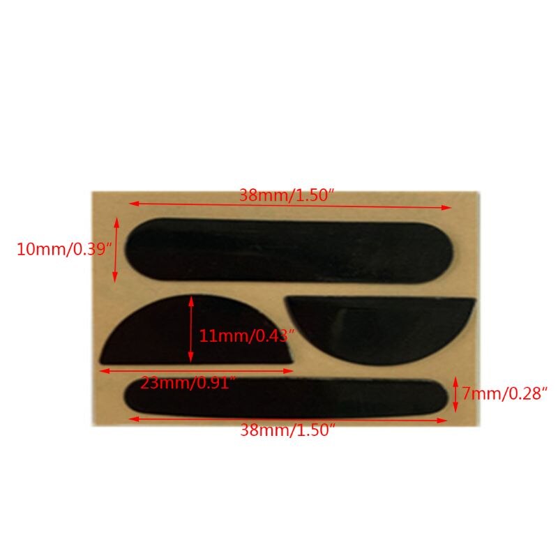 Juego de patines de borde curvo para logitech MX Master 2 S/3, pegatinas deslizantes para pies de ratón, 2 uds.