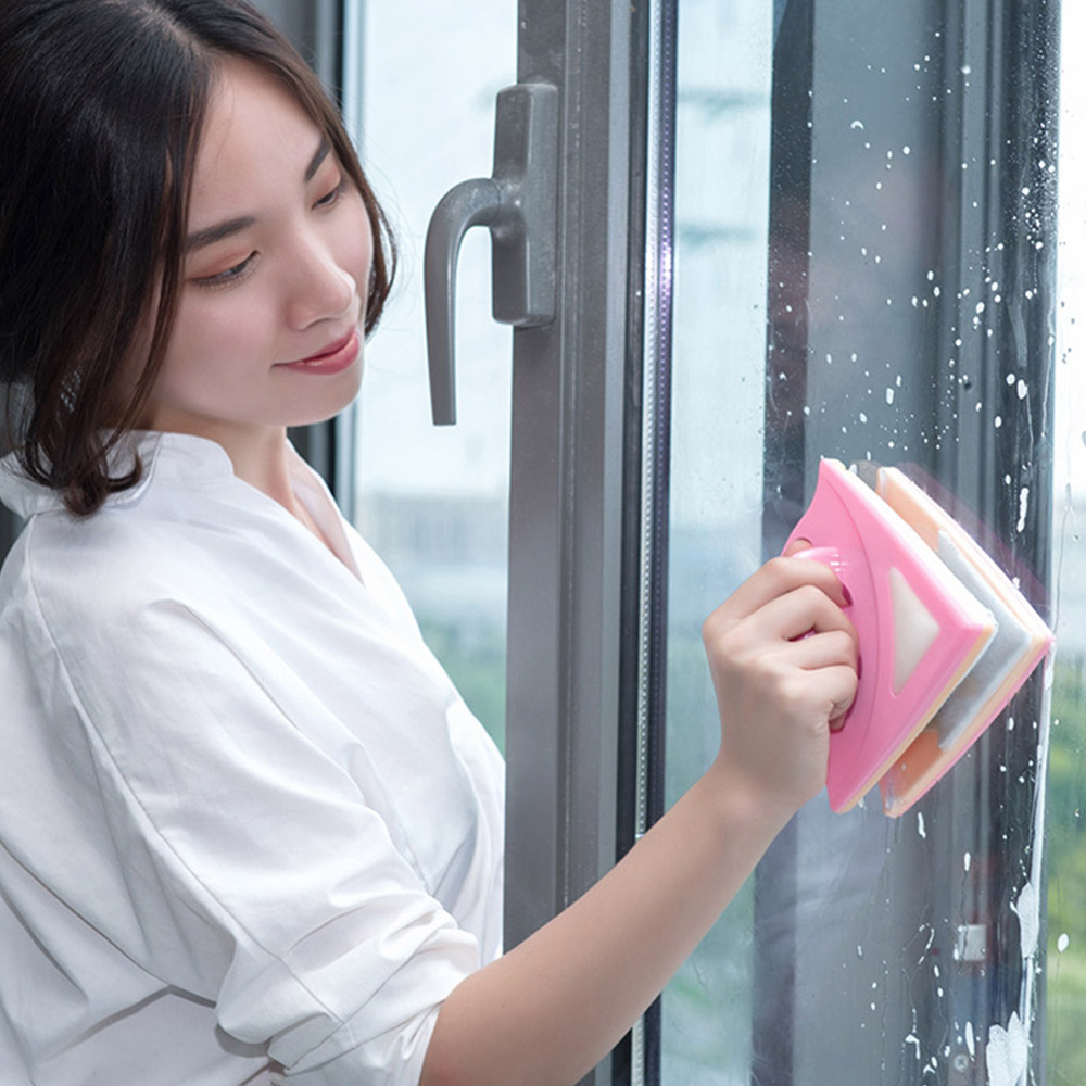 Lingette magnétique Double face pour l'entretien de la maison, outil de nettoyage de vitres, brosses de Surface utiles #4