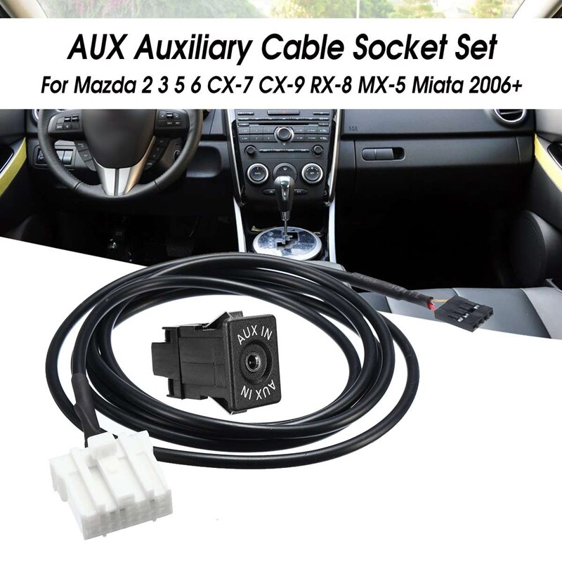 Auto 32- -pins aux-o-kabelaansluiting bluetooth-module-interfaceadapterkabel voor mazda 2 3 5 6 mx5 rx8 2 3 5 6 cx-7 cx-9 rx