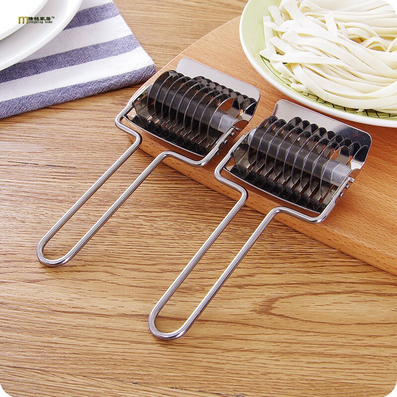 1pc manuelle nudler i rustfrit stål pasta spaghetti pressemaskine nudler gitter rullekutter kogeværktøj  ok 0249