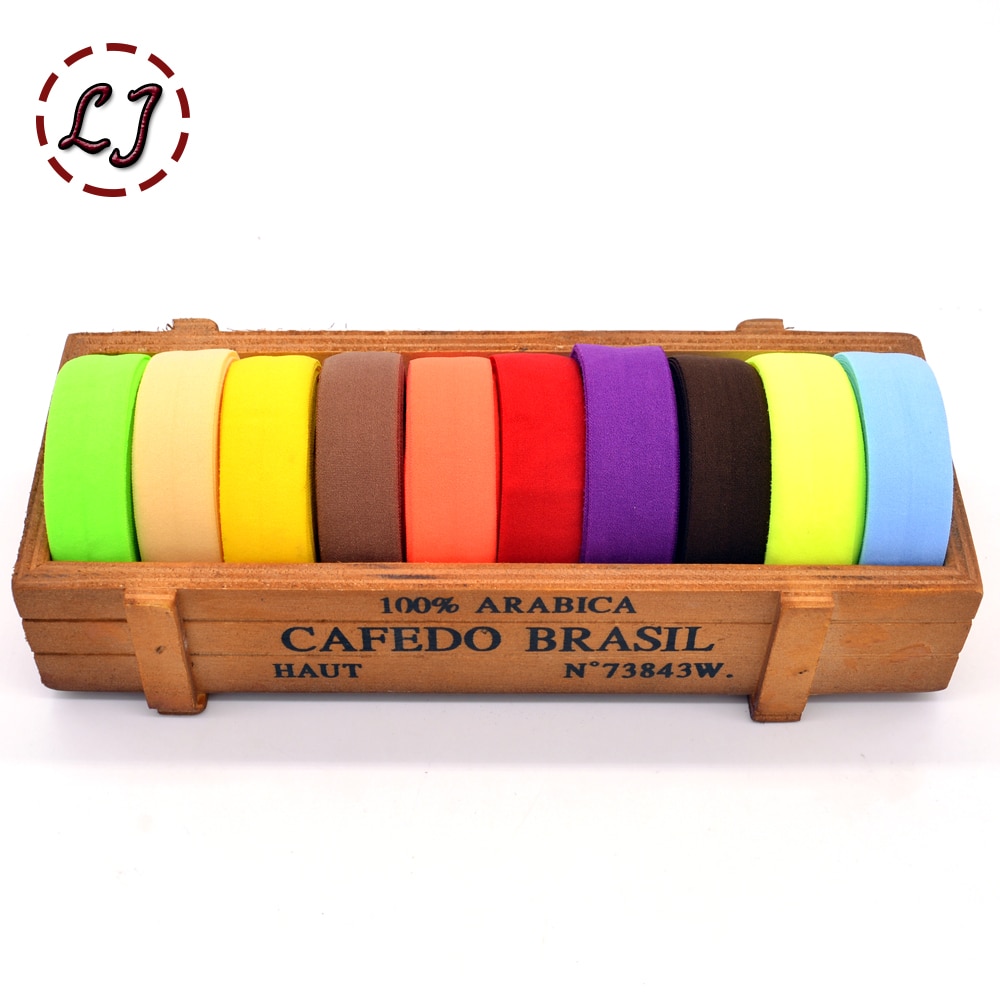 3/4 ''(20mm) matt kleur binding tape elastische lint singels trim kant effen hoofddeksels handgemaakte DIY decoratie ambachten