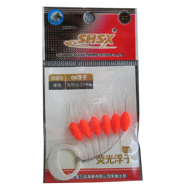 Sedal fluorescente de siete estrellas para pesca, Conector de granos espaciales, Mini flotador ovalado, aparejo para pesca nocturna, accesorio J272, 5 paquetes por lote
