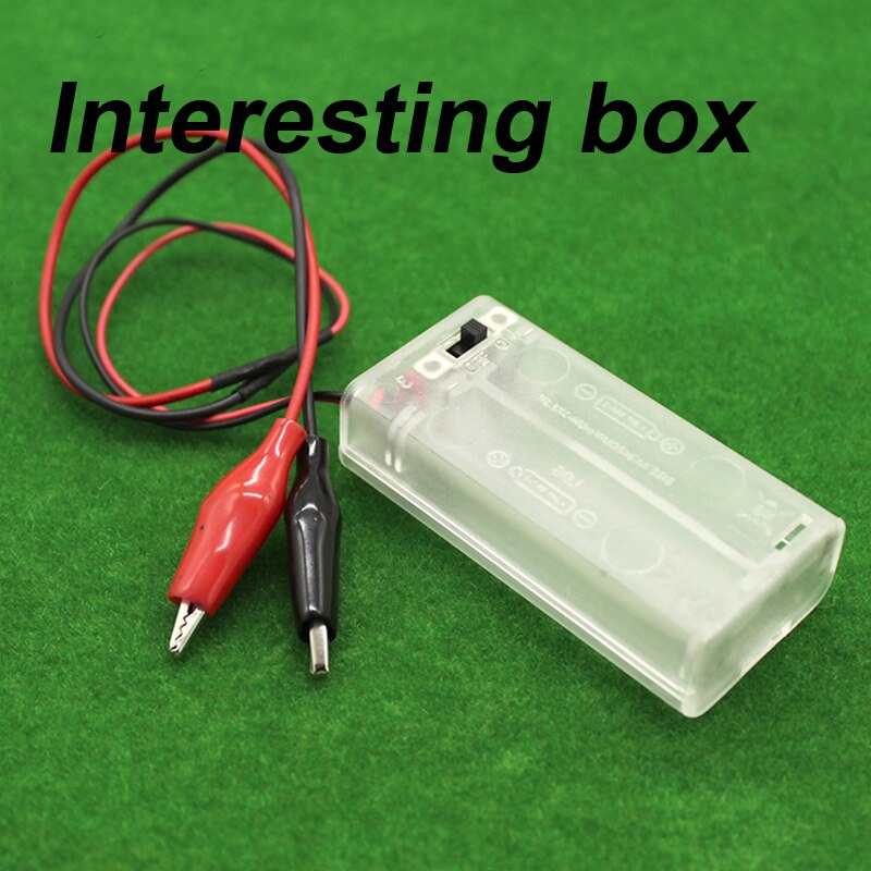 Coccodrillo clip di contenitore di batteria, 2 pezzi, no.5, con interruttore, con clip di connettore, scatola di potere, 3V circuito FAI DA TE accessori