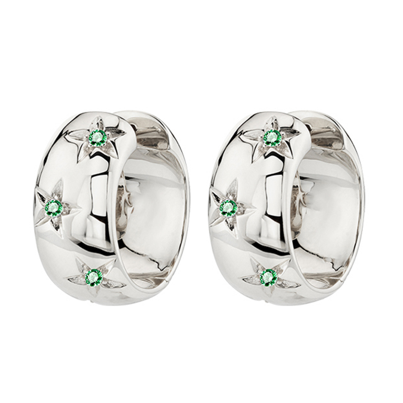 TIANDE-pendientes de aro grandes de Color dorado para mujer, aretes con Piercing circular y estrella de circón fino, accesorios de joyería para: Bronce antiguo plateado