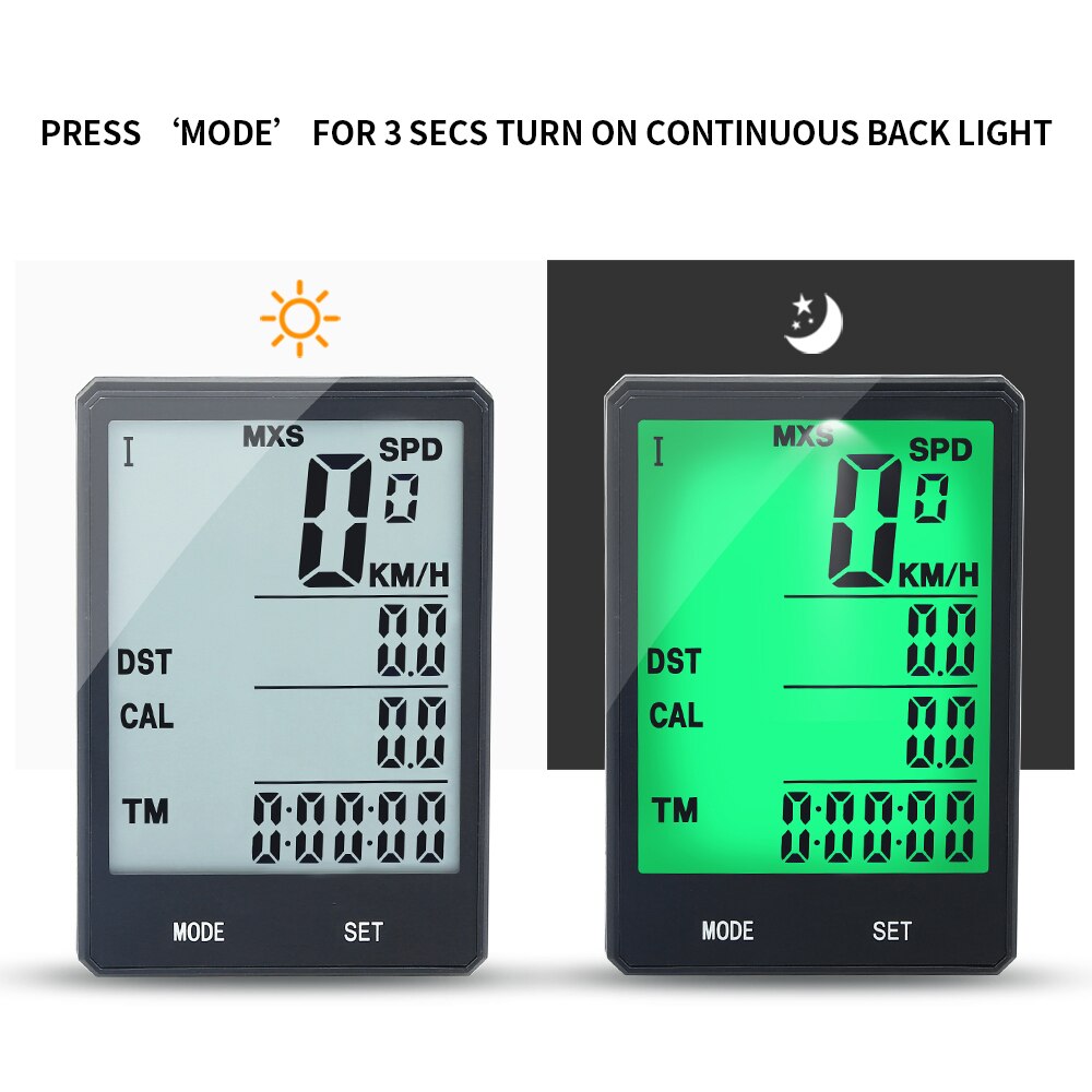 2.8&quot; Bicycle Computer Wireless Wired Bike Computer Rainproof Speedometer Odometer Stopwatch for Cycling Accessories 2.0&#39;&#39; option
