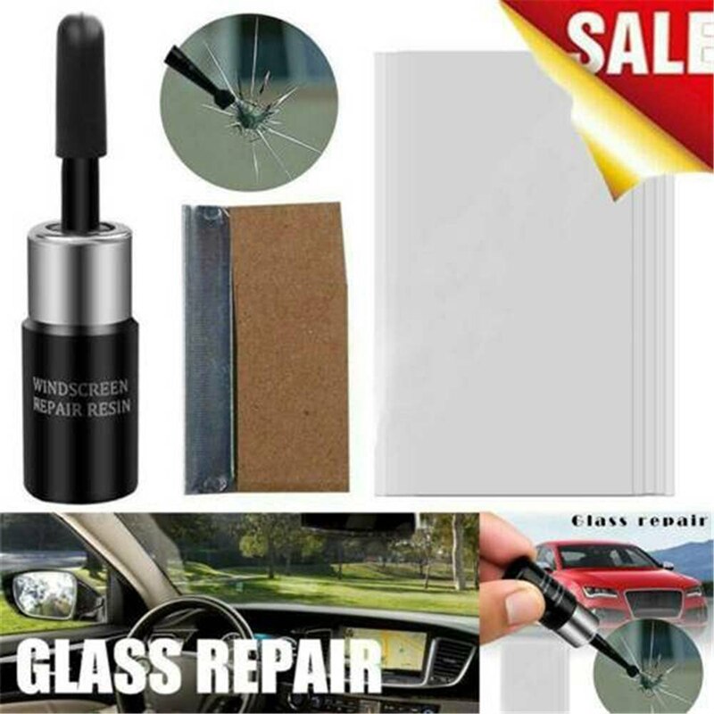 Automotive Glass Nano Repair Fluid Car Window Glass Crack Chip Repair Tool Kit Quick Repair Resin