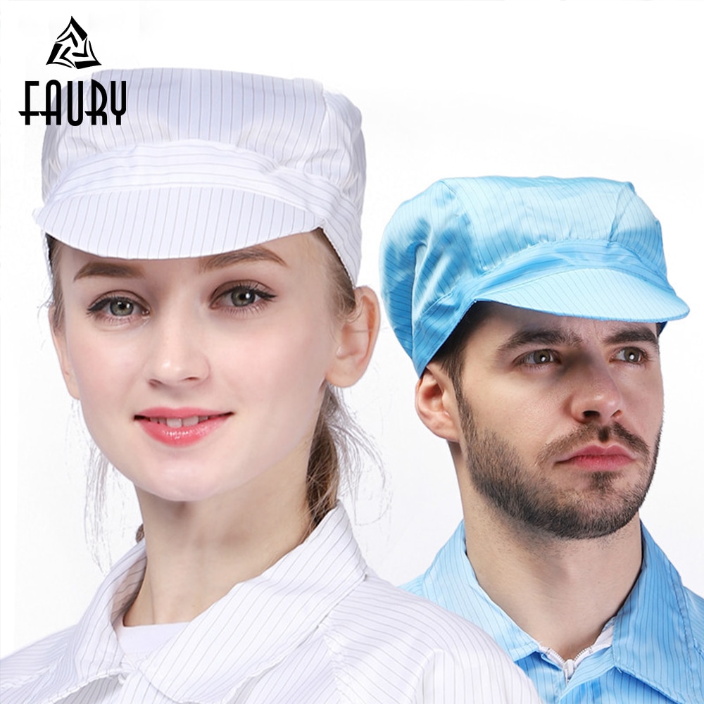 Unisex Anti-statische Hut Sicherheit Reinraum Hüte Staubdicht Essen Workshop Reinraum Schutzhülle Fabrik Arbeit Versicherung Arbeit Kappe